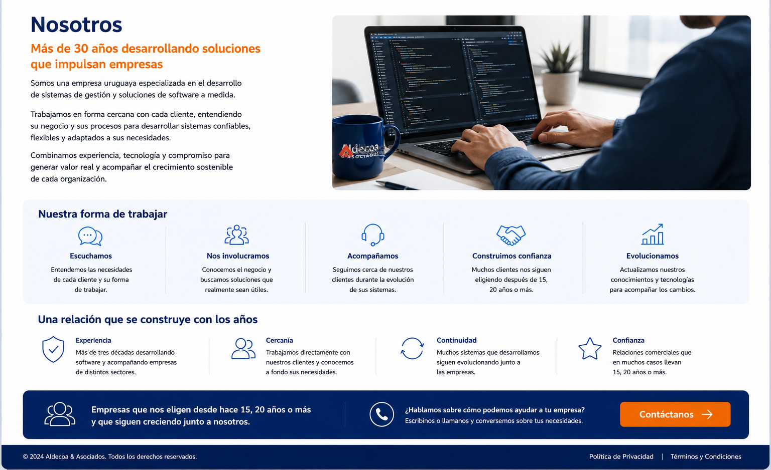 Aldecoa & Asociados — Nosotros