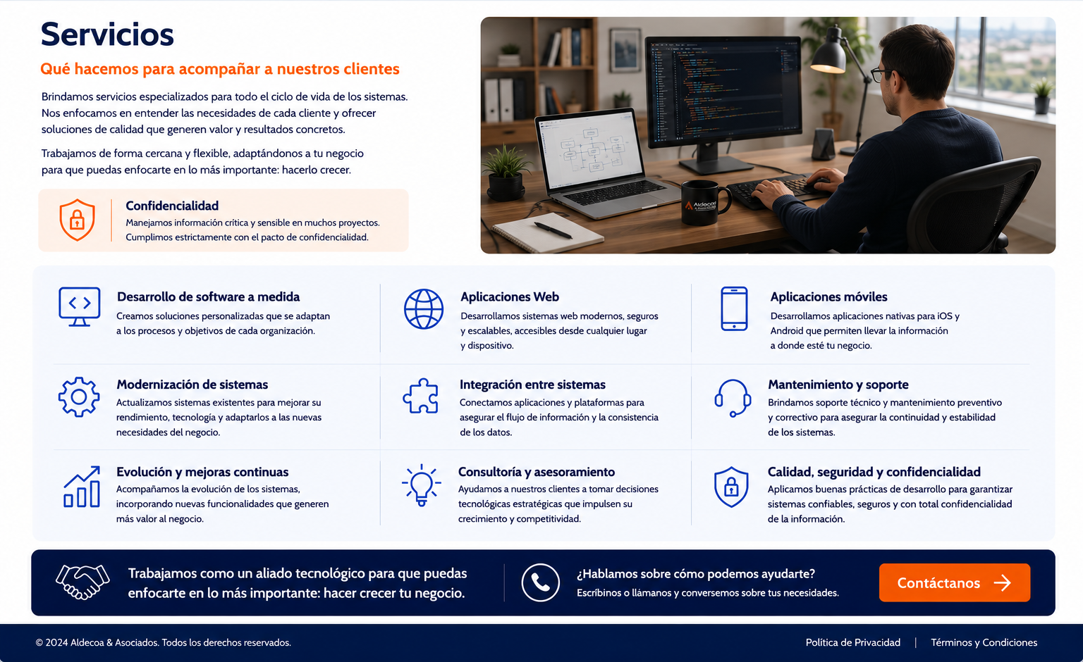 Aldecoa & Asociados — Servicios
